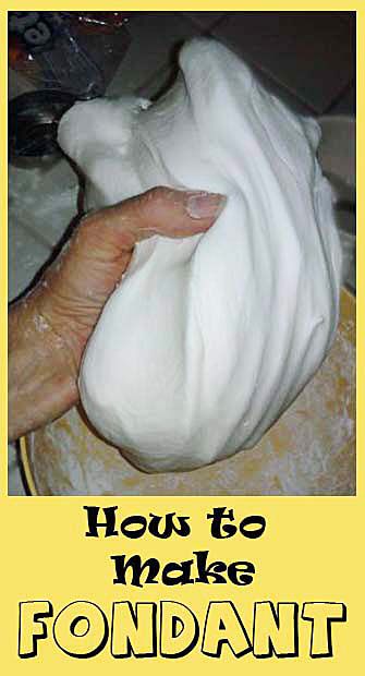 a person holding a white cloth in their hand with the words how to make fondant on it