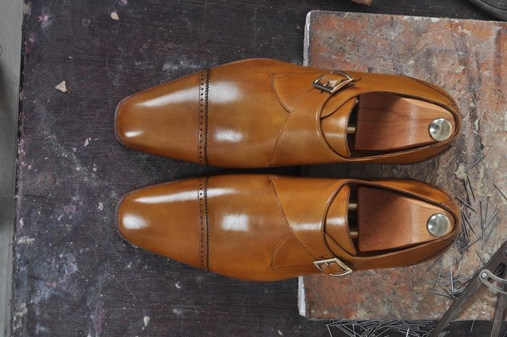 TucciPolo Mens Single Monkstrap Tobacco Tone Mens Classic Handmade Italian Leather Luxury Shoe Elegant Cognac Monk Strap Business Shoes, Elegant Cognac Monk Strap Shoes For Business, Elegant Cognac Monk Strap Shoes For Formal Occasions, Designer Formal Monk Strap Shoes With Leather Lining, Timeless Monk Strap Work Shoes, Designer Brown Monk Strap Shoes With Goodyear Welted, Designer Monk Strap Shoes Goodyear Welted For Formal Occasions, Designer Goodyear Welted Monk Strap Shoes For Formal Occasions, Formal Cognac Monk Strap Shoes With Leather Lining