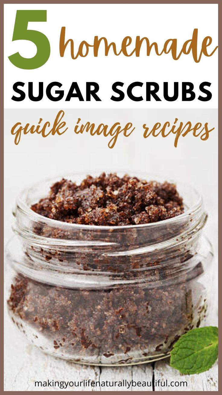 5 Homemade Sugar Scrub Recipes - Easiest 5 Minute Recipes - Homemade Sugar Scrub Recipes, Diy Sugar Scrubs, Homemade Sugar Scrubs, 5 Minute Recipes, Sugar Scrub Homemade Recipe, Scrub Recipe Diy, Homemade Sugar Scrub, 5 Minute Meals, Sugar Scrub Homemade