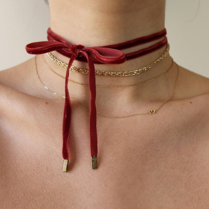 Ikumi Mito, Kalung Choker, Red Choker, Diamond Box, Parisienne Chic, Diy Collier, Fall Fashion 2016, Velvet Choker, Christmas Fashion