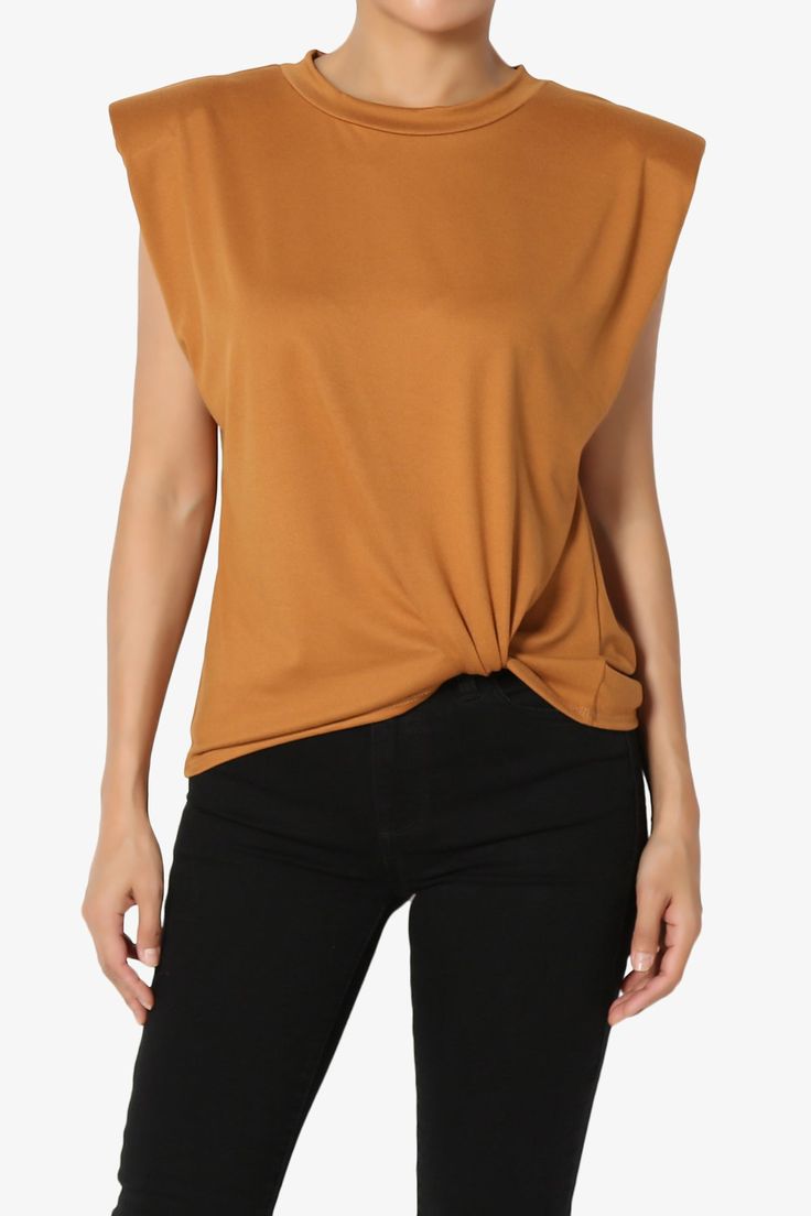 Strike a powerful pose in this buttery soft microfiber tank. Upgrade your basics with this power shoulder tee featuring a crewneck and an extended shoulder-shaped silhouette. It??s a modern take on the classic muscle tank. Wear it with matching skirt.Crew neck, Shoulder pads, Capped sleevesRelaxed and slightly cropped silhouette, Boxy fitStraight hem, Slips onFits true to size, take your normal size, S = Size(4-6), M = Size(8-10), L = Size(12-14), XL = Size(16-18)Model size : 5'3"height, 34" bus Powerful Pose, Black Brick, Muscle Tank, Muscle Tanks, Light Red, Shoulder Pads, Cap Sleeves, Size 16, Size 12