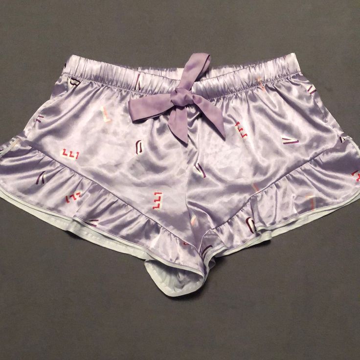 Adorable Satin Lilac Pajama Shorts From Vs. Love Letter Print. Nwot Victoria's Secret Purple Sleepwear For Pajama Party, Purple Pajama Shorts For Summer Bedtime, Summer Purple Pajama Shorts For Bedtime, Victoria's Secret Purple Sleepwear For Bedtime, Satin Pajama, Satin Pajamas, Love Letter, Pajama Shorts, Christmas List