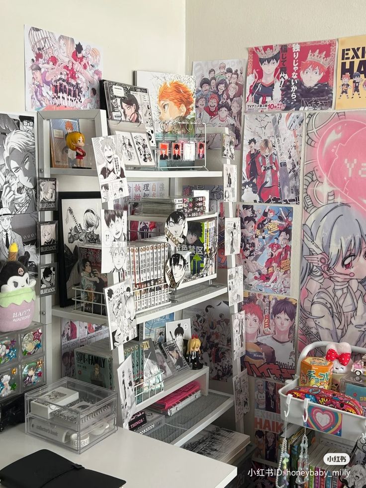 a room filled with lots of anime themed items