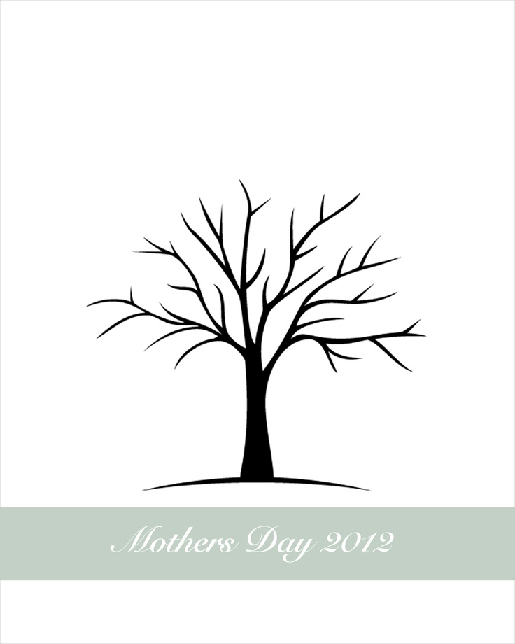 a black and white tree with the words mother's day on it