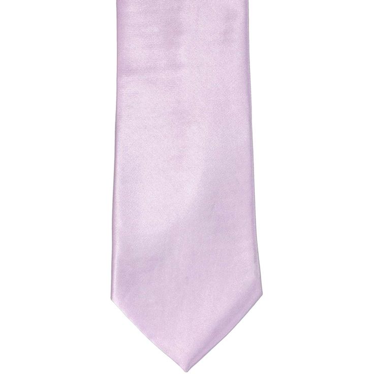 Look around because purples are trending. This pastel lavender frost tie will make a gorgeous addition to groomsmen attire, but it can easily be mixed into a 9-to-5 business wardrobe, too. It's an obvious choice for dressy spring events, like Easter Sunday. You have options when wearing this tie. It pairs well with navy blue, gray, classic black or a tan summer suit. This is a traditional men's tie, measuring 3.25-inches wide and 57-inches long, so it's sized for most adults. The material has a Classic Lavender Tie For Business, Elegant Lavender Suit And Tie Accessories For Business, Classic Lavender Formal Ties, Elegant Lavender Standard Tie, Elegant Lavender Ties For Formal Occasions, Formal Lavender Suit And Tie Accessories, Elegant Lavender Ties For Black Tie Events, Elegant Lavender Tie For Black Tie Events, Elegant Lavender Standard Tie For Suit