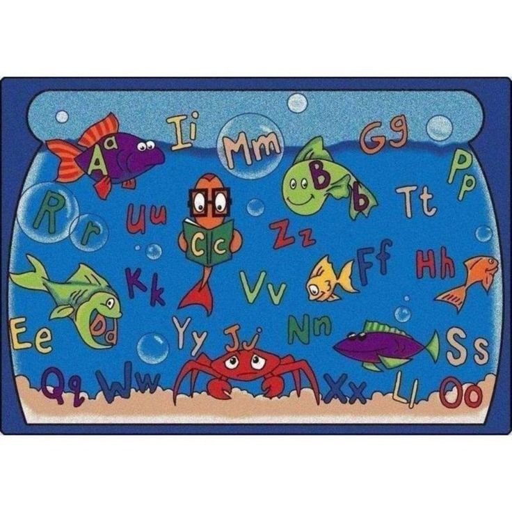 Alphabet Aquarium Rug Random Letters, Classroom Carpets, Carpets For Kids, Classroom Rug, Kids Literacy, Lowercase Letter, Vibrant Rugs, Beautiful Sea Creatures, Upper And Lowercase Letters