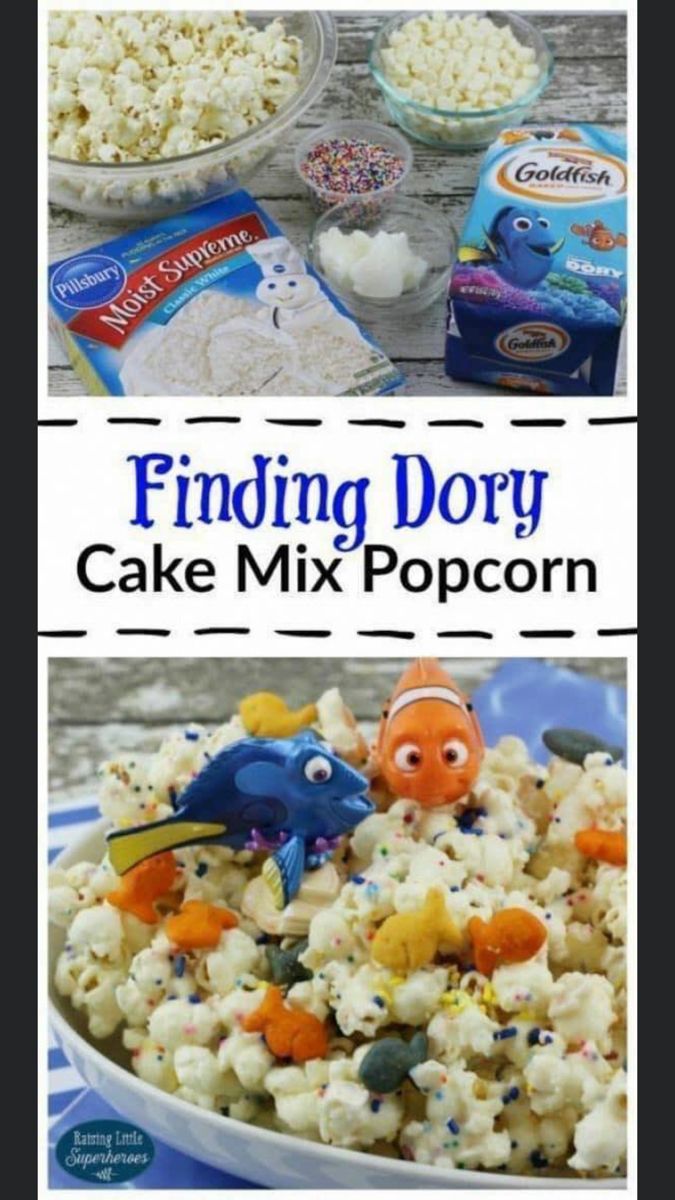 finding dory cake mix popcorn recipe