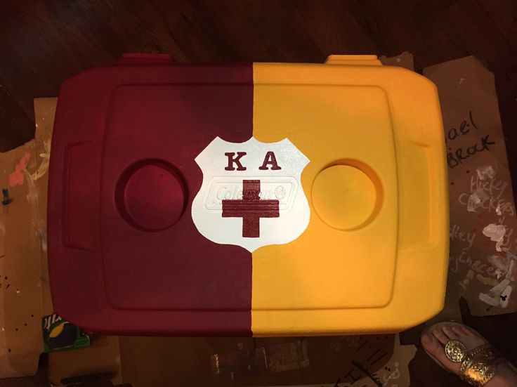 a child's first aid kit with the letter k on it