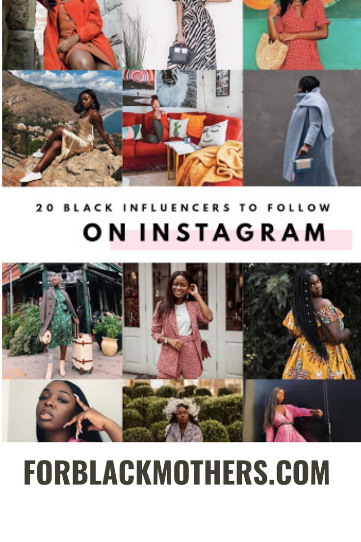 the instagram page for black influencers to follow on instagramm, with images of women in different outfits