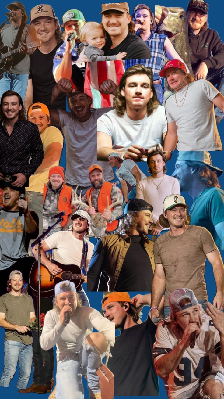 a collage of many different people with hats