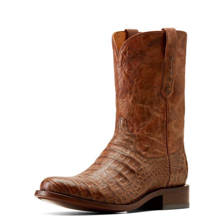 Handsome, rugged, iconic. Clanton is the traditional roper boot, elevated. Handcrafted from Caiman leather by expert bootmakers in León, Mexico, this is an ultra-comfortable, premium-quality boot you can wear all day with ease. Bench Made Clanton Western Boot | Product Features : 0 : Exotic Caiman crocodile leather, 1 : Removable All Day Cushioning insole with genuine vegetable tanned, anti-odor leather sock liner that molds to your foot, 2 : Cork filled forefoot for added comfort and cushioning Goodyear Welted Moc Toe Moto Boots For Ranch, Rugged Fitted Moto Boots For Ranch, Rustic Moto Boots With Moc Toe For Ranch, Rustic Moc Toe Moto Boots For Ranch, Rugged Moto Boots With Moc Toe For Rodeo, Western Work Boots With Goodyear Welt For Ranch, Classic Moc Toe Moto Boots For Ranch, Rugged Moto Boots With Moc Toe, Rugged Fitted Moto Boots With Moc Toe