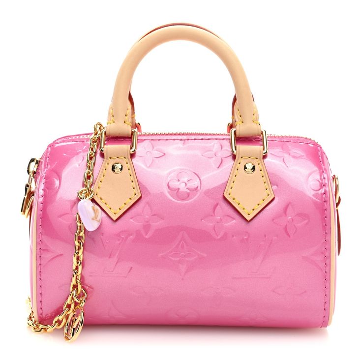 LOUIS VUITTON Vernis Monogram Nano Speedy Neon Pink 1472199 | FASHIONPHILE Rainbow Louis Vuitton Bag, Pink Designer Bags, Louis Vuitton Duffle Bag, Purses Luxury, Nano Speedy, Sac Louis Vuitton, Louis Vuitton Crossbody Bag, Luxury Bags Collection, Louis Vuitton Pink