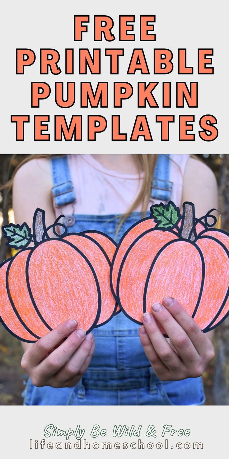 the free printable pumpkin templates are perfect for kids to use in their crafts