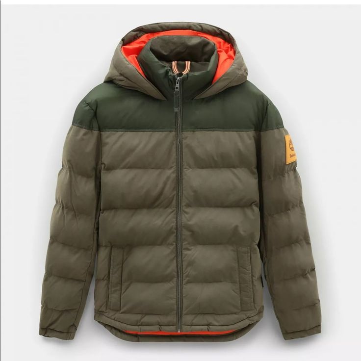 Wind-Resistant Canvas Outer Is 72% Cotton, 28% Nylon Body Lining Is 100% Cotton Fill Is Thermore Down-Free Insulation Two Front Snap Pockets Hood Center Back Length (M): 28 Inches/71 Cm Chest (M): 45.5 Inches/116 Cm Urban Outdoor Puffer Jacket With Double-lined Hood, Casual Weatherproof Hooded Jacket For Winter Sports, Green Waterproof Winter Puffer Jacket, Nylon Hooded Jacket For Outdoor Work In Fall, Double-lined Down Hooded Jacket For Outdoor Activities, Green Down Outerwear For Hiking, Sporty Winter Hooded Jacket For Outdoor Work, Sporty Hooded Jacket For Outdoor Work In Winter, Sporty Hooded Jacket For Winter Outdoor Work