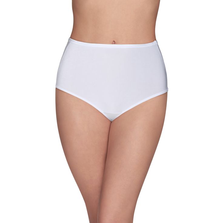 The Vanity Fair® Illumination® Brief offers supreme stretch for the ultimate in comfort. The satin trim adds an elegant touch at the legs and waist. This panty has full rear coverage to ensure that the garment will stay in place and not ride up. Fitted Full Coverage Bottoms For Daywear, Daywear Bottoms With Contoured Stretch Waistband, Stretch Bottoms With Contoured Waistband For Daywear, Full Coverage Bottoms With Hygienic Liner For Daywear, Full Coverage Stretch Shapewear For Daywear, Elegant Stretch Bottoms With Short Leg, Classic Stretch Bottoms With Contoured Waistband, Full Coverage Solid Shapewear For Daywear, Classic Brief Bottoms In Elastane