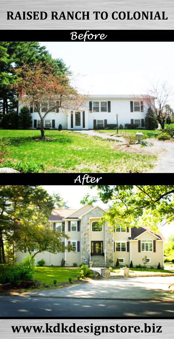 before and after photos of a house