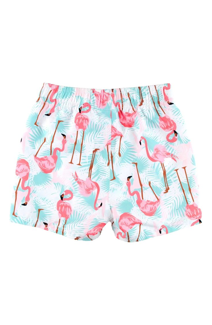 RuggedButts Kids' Flamingo Swim Trunks | Nordstrom Swim Outfit, Toddler Boy Swim Trunks, Children Boy, Baby Boy Summer, Navy Gingham, Boys Swim Trunks, Swimming Outfit, Summer Swim, Flamingo Print