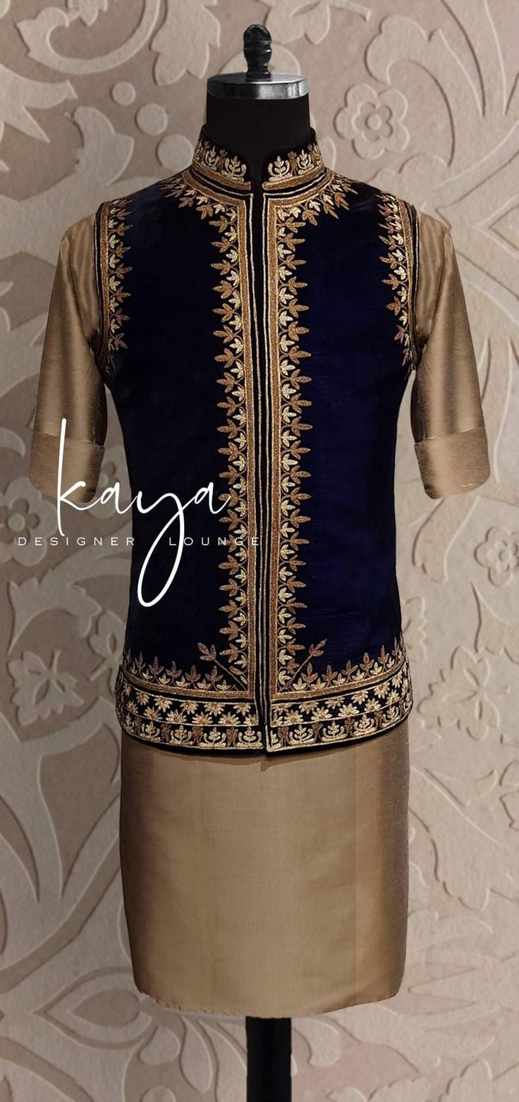 Indian Wedding Suits Men, Ethnic Jacket, Waistcoat Designs, Indian Groom Wear, Jacket Embroidery, Wedding Dresses Men Indian, Jacket Outfit Women, Shirt Logo Design, Wedding Outfit Men