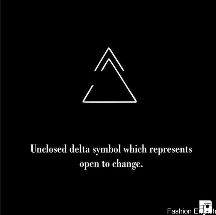 a black and white photo with the words unsolled delta symbol which represents open to change