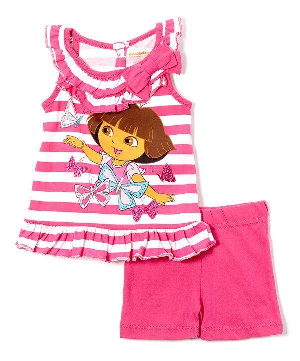 Dora Outfits, Dr Kids, Cute School Stationary, Outfits 2000s, Kids Ride On Toys, Tee Shorts, Baby Stage, Dora The Explorer, Fashion Design Drawings