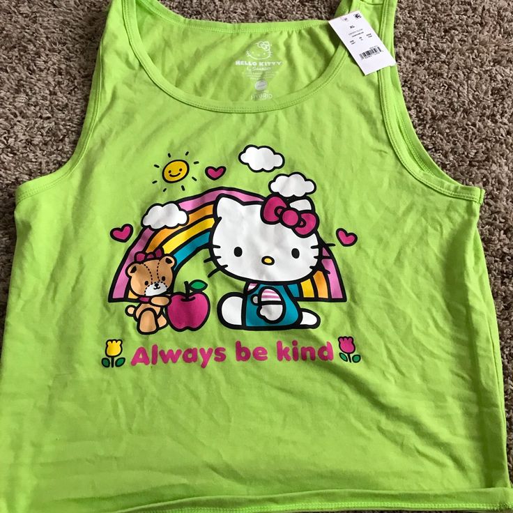 Brand New. Comes From Smoke Free Home. Measures About 16.5 Inches From Pit To Pit. Juniors Sizing. Hello Kitty Tank Top, Red Scrubs, Hello Kitty Y2k, Y2k Hello Kitty, Hello Kitty Baby, Cat Tanks, Lace Trim Tank Top, Kitty Baby, Long Tank Tops