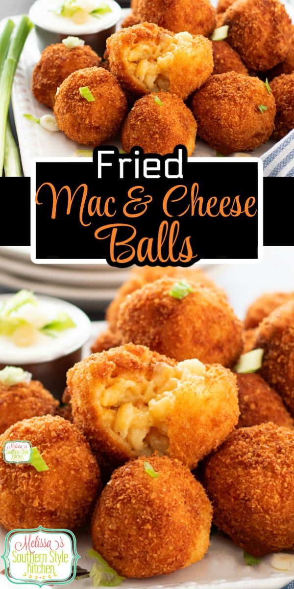 fried mac and cheese balls on a plate