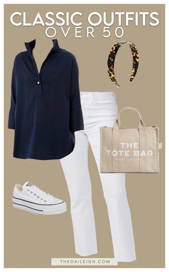 2024 Classic Spring Capsule Wardrobe for Women Over 40 — THE DAILEIGH Outfit To Get Nails Done, Wardrobe For Women, Classic Outfits For Women, Casual Chic Outfits, Stylish Outfits For Women Over 50, Mode Tips, White Jeans Outfit, Classic Style Outfits, Spring Capsule