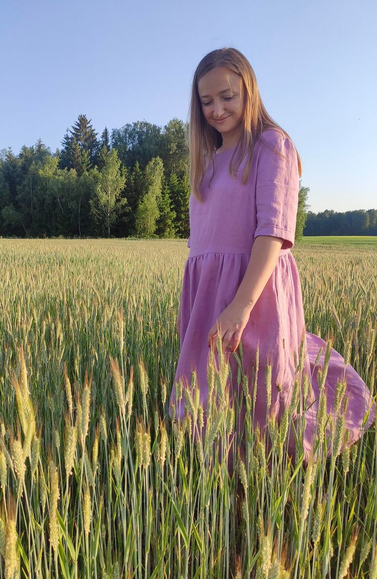 Another charming gorgeous orchid pink linen dress. Beautifully finished Ready to wear on in any weather,instant dressing. The attention to detail is what sets this shop apart. Whether you are tall,short,slender,svelte or generously proportioned ,this dress just works Dress it's up or down!! It's a charmer.It's magic Pink Linen Summer Dress For Daywear, Pink Linen Dress For Summer Daywear, Feminine Pink Linen Summer Dress, Pink Linen Daywear Dress, Pink Knee-length Linen Dress, Feminine Short Sleeve Linen Dress For Spring, Pink Short-sleeved Linen Dress, Pink Linen Midi Dress For Spring, Pink Knee-length Linen Dress For Summer