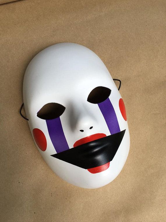 Fnaf Puppet Mask Diy, Marionette Mask Fnaf, Handmade Halloween Cosplay Mask, Black Horror Mask For Cosplay, Outlast Horror Game, Horror Full-face Cosplay Mask, Marionette Fnaf, Lego Juniors, Fnaf Crafts