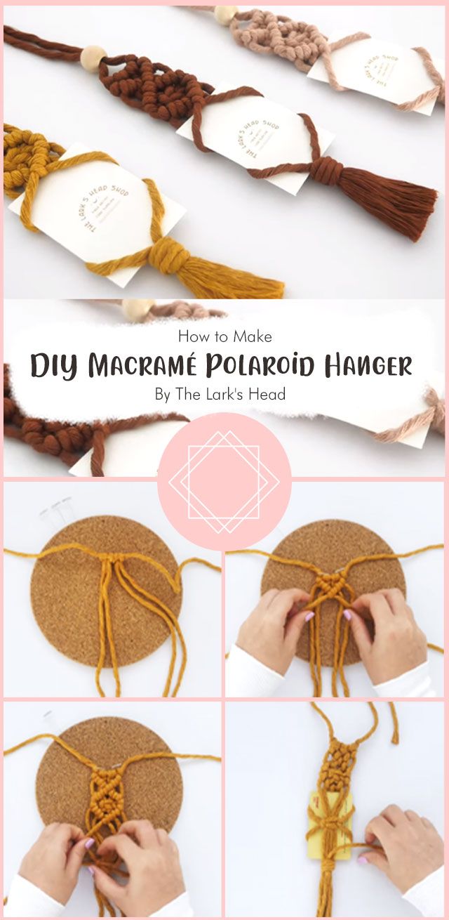 how to make a macrame polaroid hanger