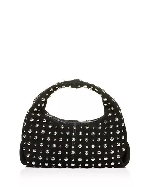 AQUA Small Studded Hobo Bag - Exclusive | Bloomingdale's Studded Bag, Hobo Bag, Bag Lady, Shoulder Bag, Luxury Fashion, Handbags, Leather, Black