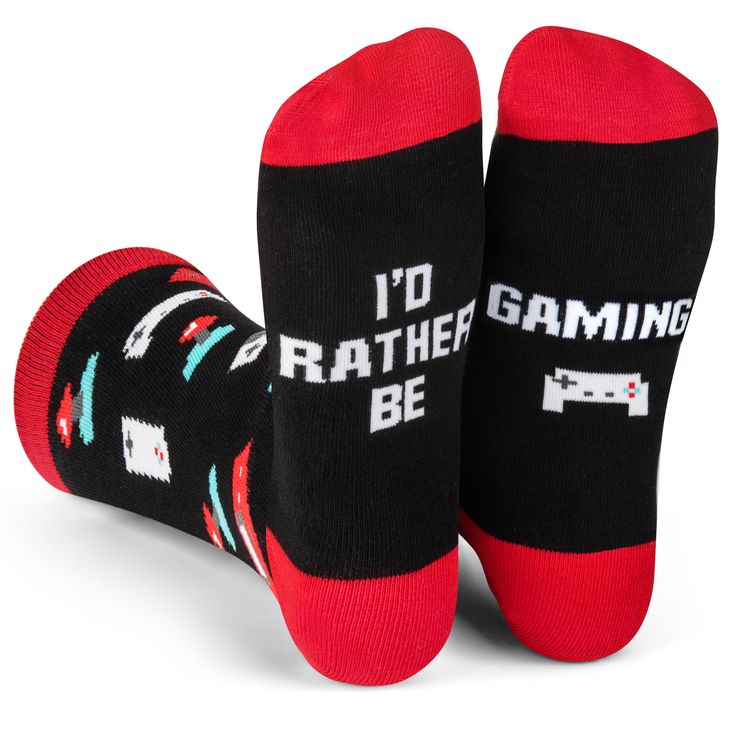 These funky socks are a tribute to the roots of gaming! The colorful design features both vintage and modern controllers, joysticks and hand-held consoles that all gamers will appreciate. It's the perfect gift for men and women who love playing video games. They’re an easy Father’s Day gift idea for dads, and a fun stocking stuffer at Christmas for anyone who would rather be gaming. Game Socks, Funny Socks For Men, Sports Fan Accessories, Novelty Gifts For Men, Color Video, Gaming Setups, Sock Crafts, Funky Socks, Best Stocking Stuffers