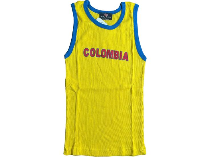 Premium Quality Ribbed Colombia tank stretchable breathable 100% cotton  see size chart in pictures Mexico Tank Top, Football Team Shirts, Womens Tank Tops, New York Mens, Clothing Manufacturer, Fit Ideas, Team Shirts, Physical Health, Embroidered Shirt