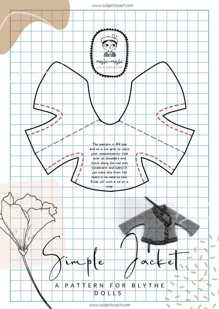 an image of a sewing pattern for a shirt