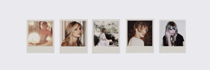 four polaroid pictures of people with different hair colors