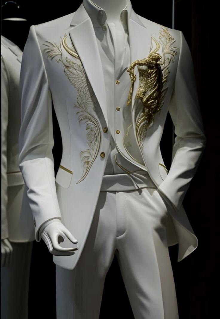 Tailored Fashion, Fancy Suit, Classy Suits, White Tuxedo, Dress Suits For Men, Men Stylish Dress, Guys Clothing Styles, Royal Outfits, Fashion Suits For Men