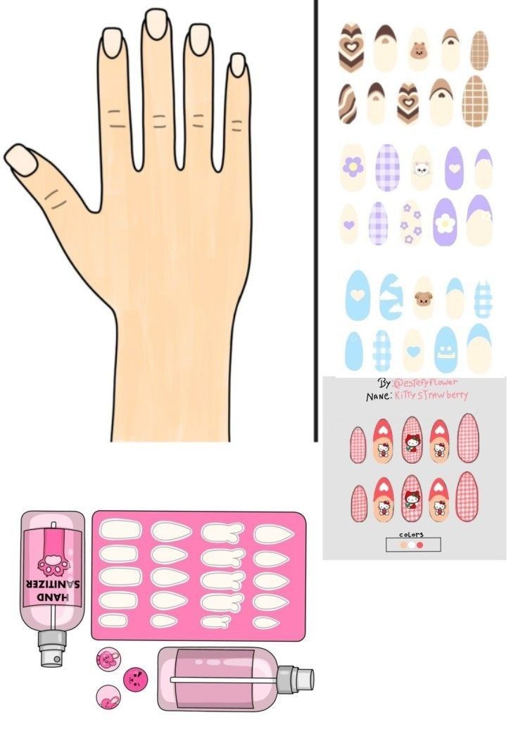 the nail stickers are being used to decorate nails