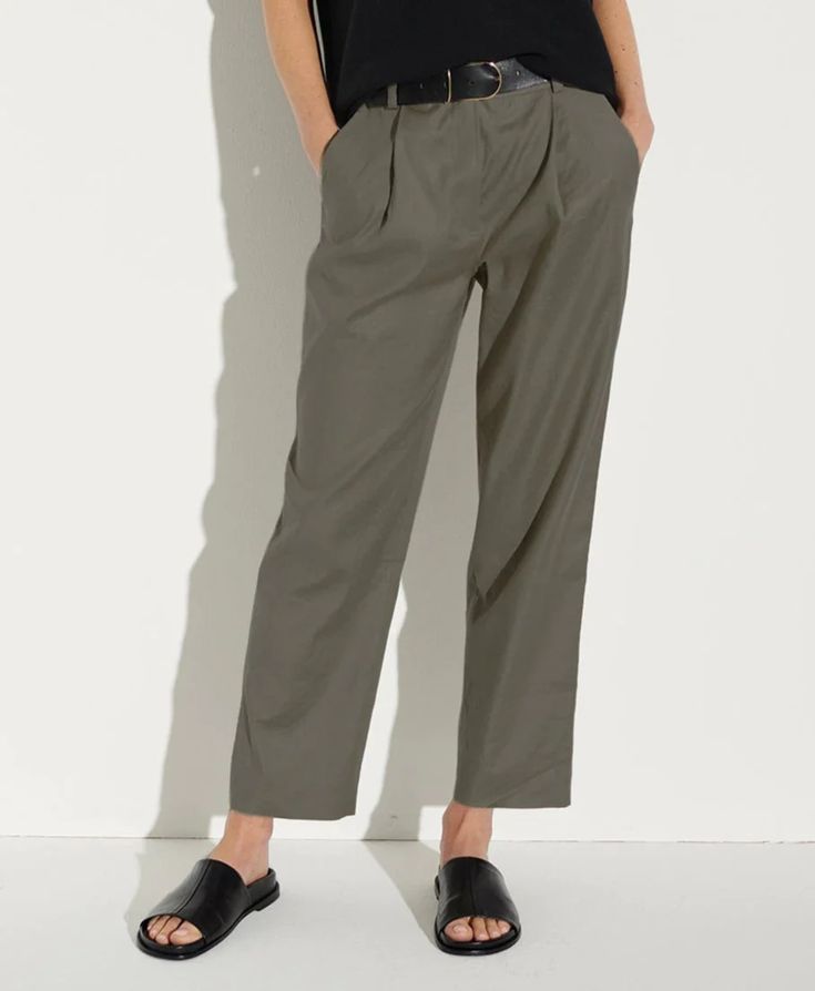 Everyday Ginger Crop Trouser | Chic Women's Ginger Pleated Pants – The Reset Walking Trousers, Ginger Women, Perfect Leggings, Women's Bottoms, Ribbed Shorts, Soft Classic, Summer 24, Short Sleeve Pullover, Pleated Pants