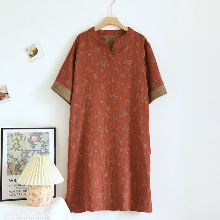 Experience rural-inspired charm with our lightweight nightgown. Crafted from premium cotton, it offers softness, durability, and lasting comfort. Reactive printing ensures colors stay vibrant. A blend of comfort and style. Dress For Home, Cotton Wrap Dress, Wrap Around Dress, Nightwear Women, Women's Nightgowns, Women Sleeve, Daily Dress, Printed Maxi, Printed Maxi Dress