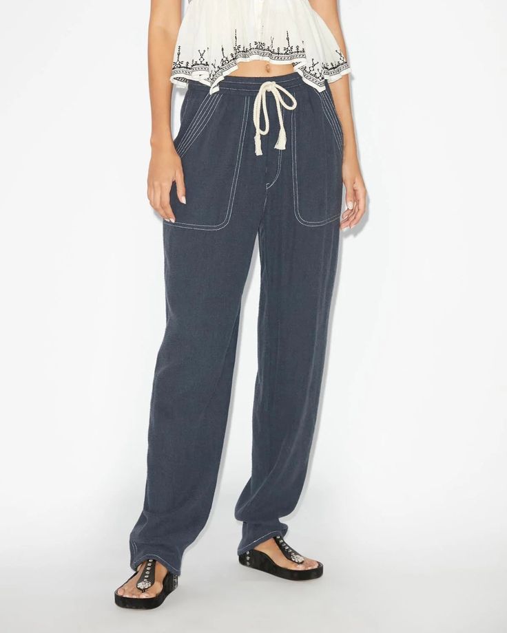 Viamao Pants Woman black | ISABEL MARANT Official online store