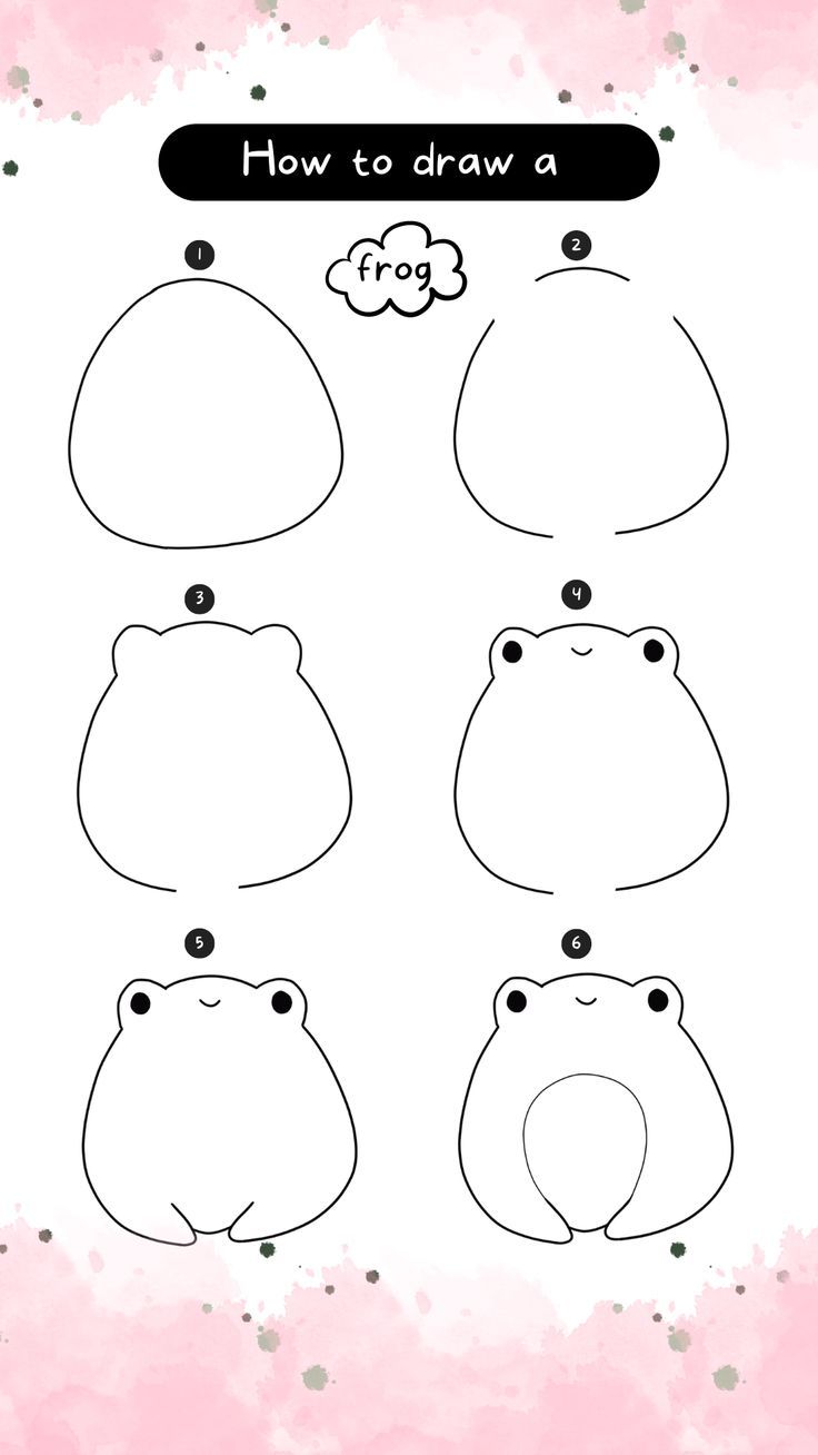 how to draw a cartoon frog for kids with easy step - by - step instructions