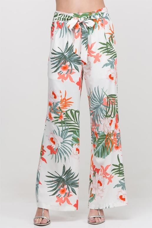 Tropical Aphrodisiac Pants - Cream Tropical Pants, Pants Cream, Tropical Print Dress, Class Reunion, Dressy Pants, Tropical Dress, Fun Pants, Colored Pants, Printed Pants