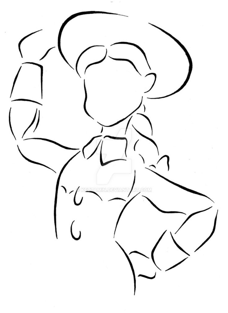 a drawing of a woman with a hat on her head and arms in the air