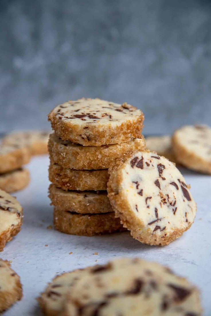 a pile of cookies sitting on top of a table