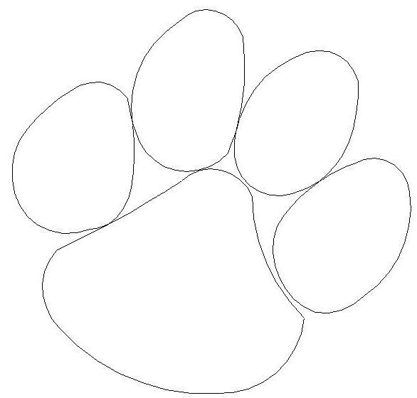 an animal's paw is shown in the shape of a dog's paw