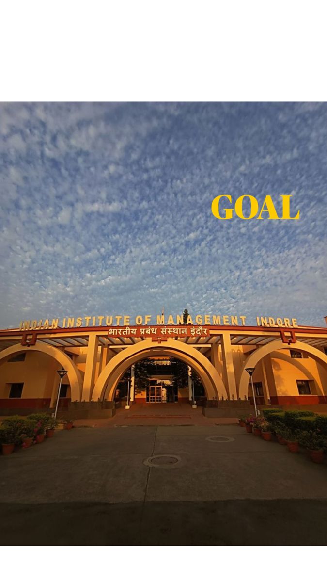 an image of the entrance to a building that says goal