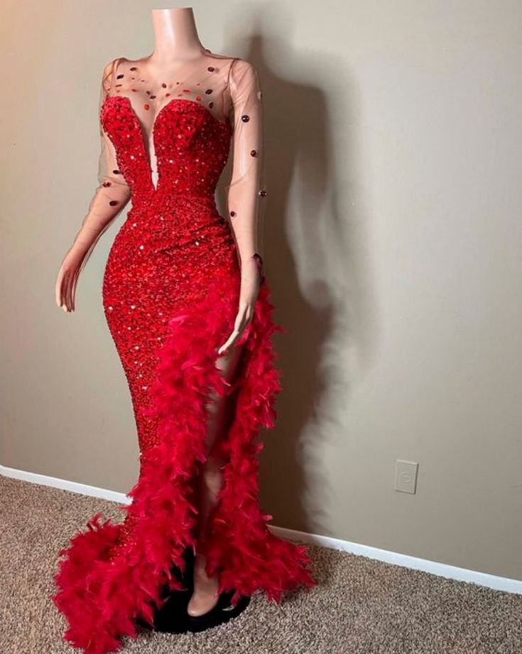 Red Mermaid Hem Evening Dress With Sweep Train, Red Mermaid Dress For Party, Red Gown For Pageant During Prom Season, Red Mermaid Gown With Sweep Train, Red Sequined Mermaid Dress For Wedding, Red Carpet Red Gown With Mermaid Hem, Red Mermaid Hem Gown For Red Carpet, Red Mermaid Hem Gown For Party, Red Mermaid Hem Gown With Sweep Train