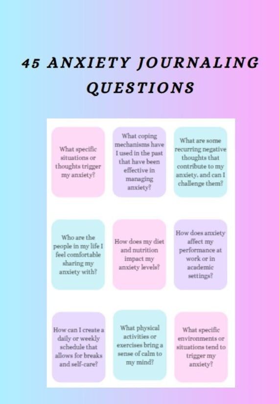 Start journaling with these anxiety question cards in order to find new coping mechanisms, what triggers you, how to deal with emotions, etc. You will come to find out that the answers are within you! Please note: this is a digital file, no physical item will be shipped. Please send a message for any further questions. Cbt Techniques, Start Journaling, Journal Inspiration Writing, Healing Journaling, Goal Journal, Daily Journal Prompts, Therapeutic Activities, Self Care Bullet Journal, Writing Therapy