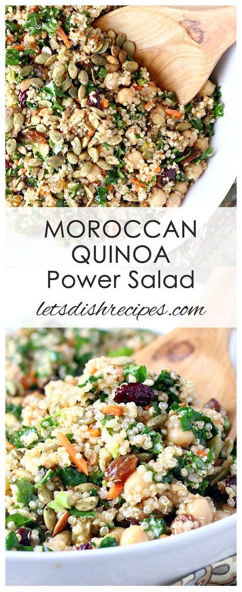 this is an image of moroccan quinoa power salad