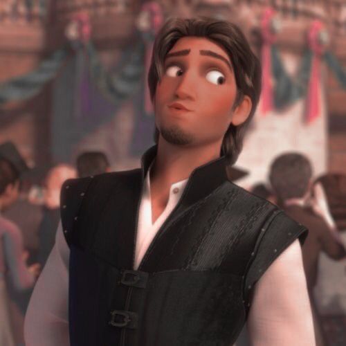 an animated man in a black vest and white shirt